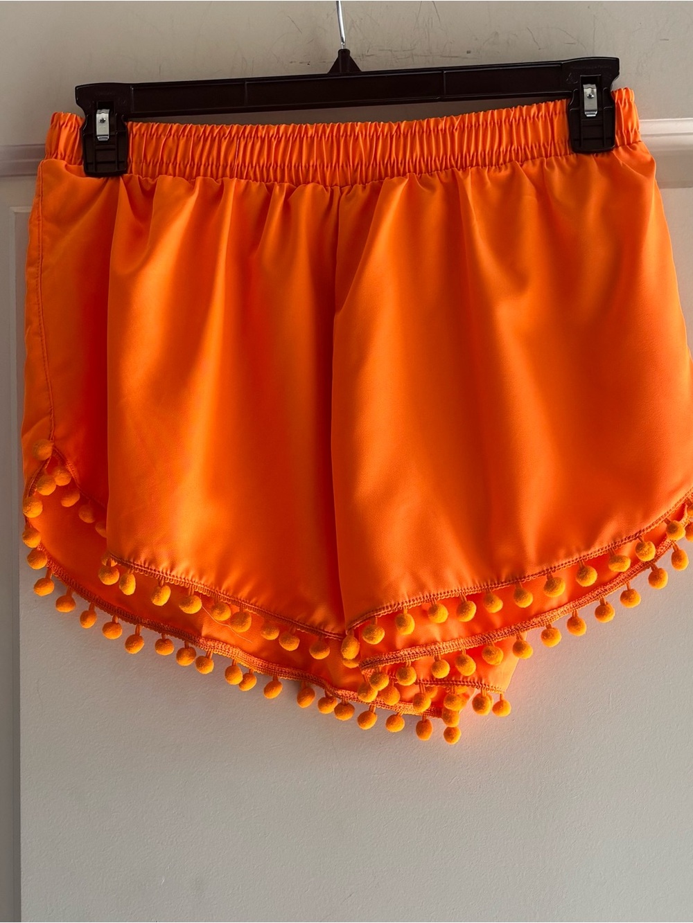 Bright Orange Pom-Pom Women’s Shorts